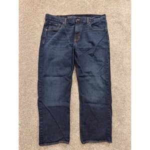 Old Navy Jeans Mens 38x30 Dark Wash Loose Ample Straight Leg Denim 100% Cotton